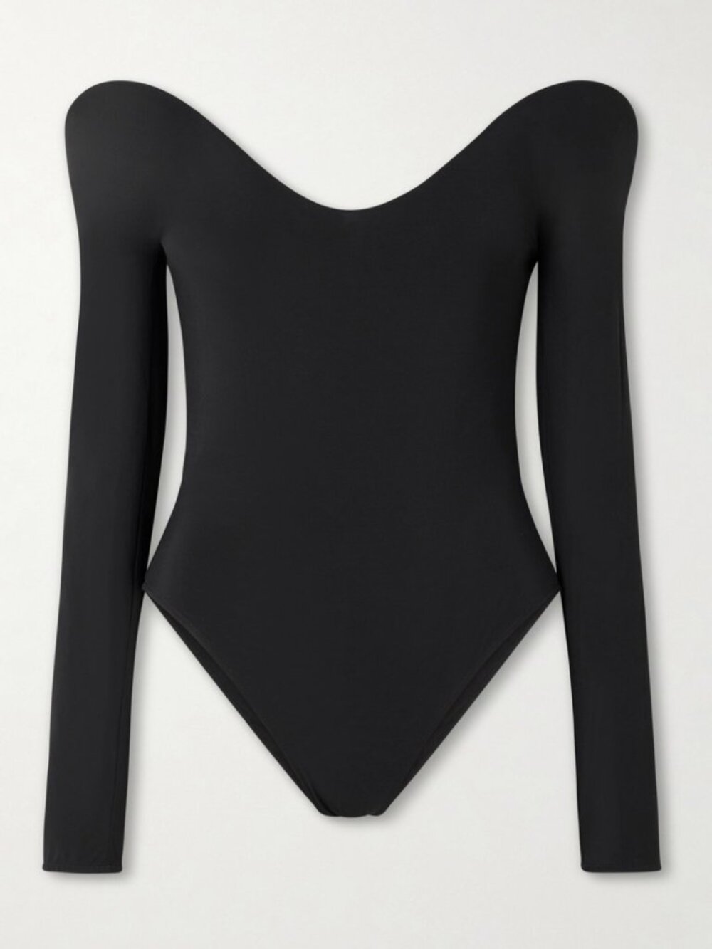 Alaia Open-Back Padded Jersey Bodysuit - NWT